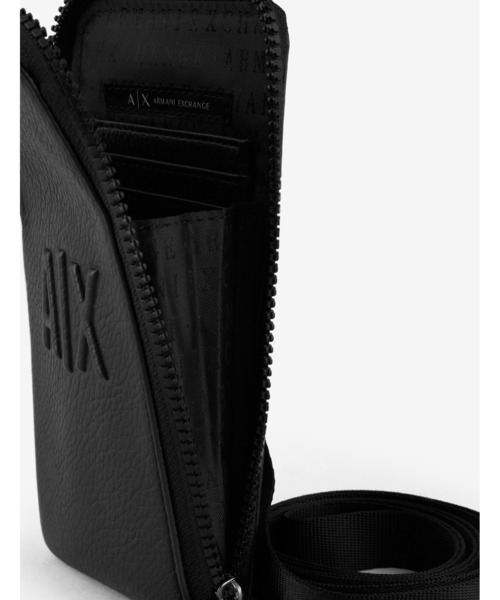 ARMANI EXCHANGE(アルマーニエクスチェンジ)の「【A|X アルマーニ エクスチェンジ】エンボスA|Xロゴ 小物入れ/携帯入れ(その他小物・メンズ・ブラック・FREE)」の4枚目の写真