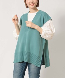 Jines | Vネック サイドジップベスト(ベスト)