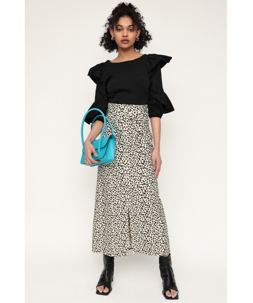 SLY（スライ）の「DOCKING FRILL TOPS ドッキング フリル トップス（シャツ/ブラウス・レディース・グリーン系その他/ブラック/ホワイト・FREE）」の9枚目の写真