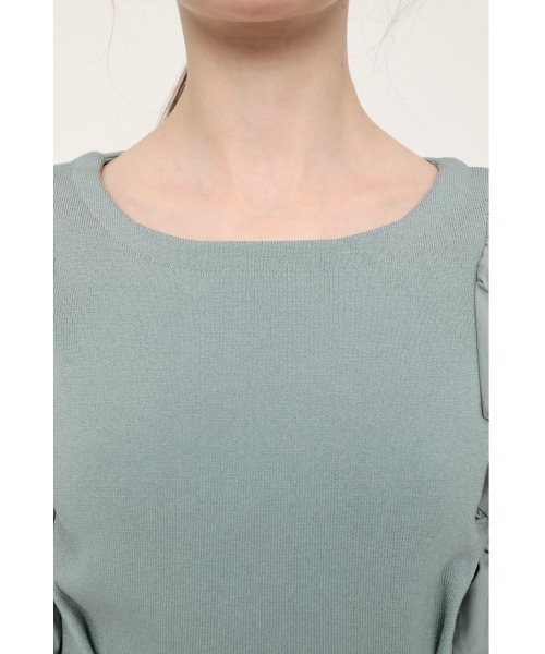 SLY（スライ）の「DOCKING FRILL TOPS ドッキング フリル トップス（シャツ/ブラウス・レディース・グリーン系その他/ブラック/ホワイト・FREE）」の18枚目の写真