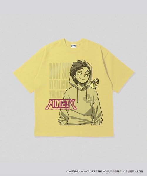 9090(ナインティナインティ)の「僕のヒーローアカデミア × 9090 RODY Tee(Tシャツ/カットソー・メンズ・スミクロ/イエロー・X-LARGE/MEDIUM/LARGE)」の2枚目の写真