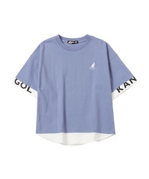 KANGOL（カンゴール）の「KANGOL カンゴール 袖フェイクレイヤードTシャツ（Tシャツ/カットソー・キッズ）」