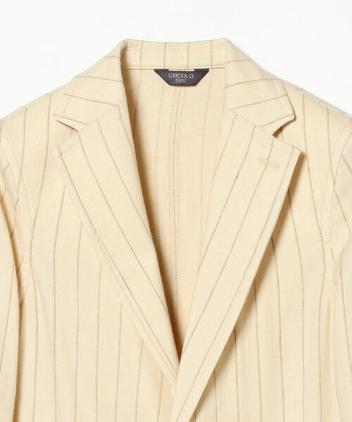 CIRCOLO1901 コットンリネン ストライプ ジャケット CIRCOLO 1901（チルコロ 1901）の「CIRCOLO1901 × Brilla per il gusto