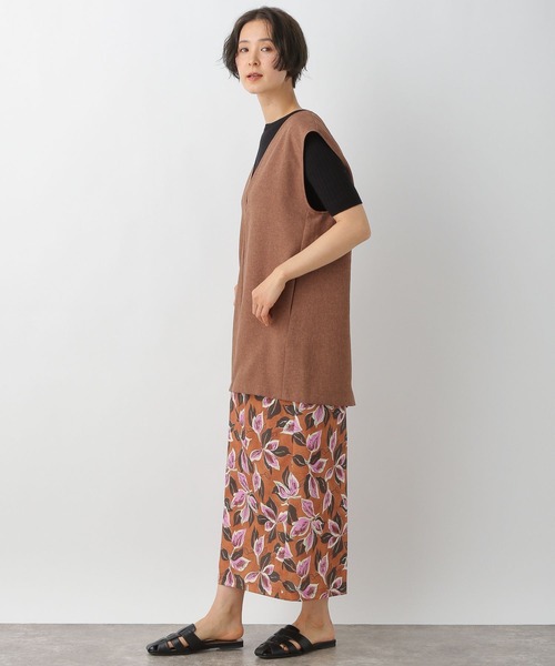 LEPSIM（レプシィム）の「リネンライク2WAYジレ　274734（ベスト・レディース・ブラウン/グレイッシュベージュ/ブラック・FREE）」の18枚目の写真