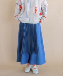 Denim Pleats Skirt PANTS