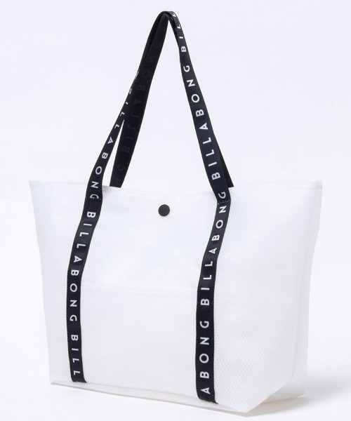BILLABONG（ビラボン）の「BILLABONG/ビラボン トートバック LOGO TAPE PVC TOTE BAG BC013-906（トートバッグ・レディース・ホワイト/ブラック/ピンク・FREE）」の2枚目の写真