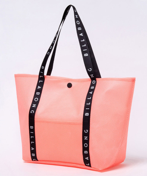 BILLABONG（ビラボン）の「BILLABONG/ビラボン トートバック LOGO TAPE PVC TOTE BAG BC013-906（トートバッグ・レディース・ホワイト/ブラック/ピンク・FREE）」の3枚目の写真