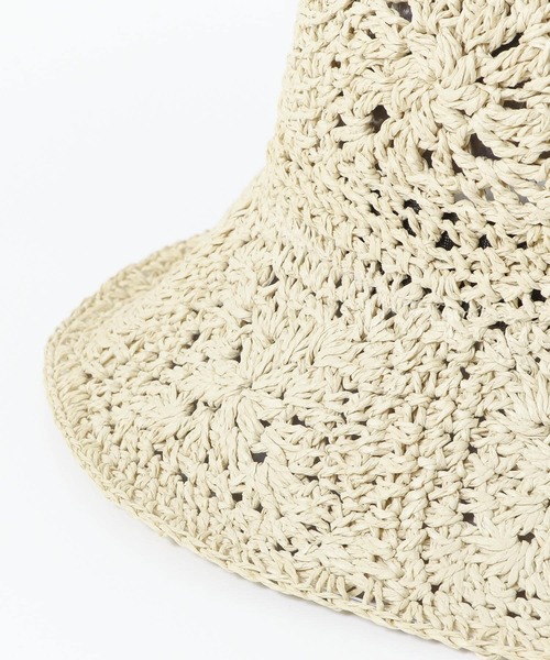 SENSE OF PLACE by URBAN RESEARCH(センスオブプレイスバイアーバンリサーチ)の「クロシェペーパーハット(ハット・レディース・キャメル/ナチュラル・ONE)」の7枚目の写真