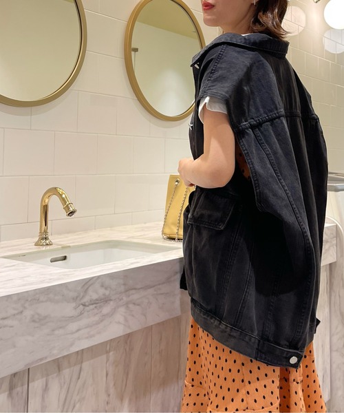 SpRay（スプレイ）の「ツイルポケ付ＢＩＧベスト（ベスト・レディース・ブラック/ブルー/グレー/ブラック×ブラック/ダークブラック・FREE）」の8枚目の写真