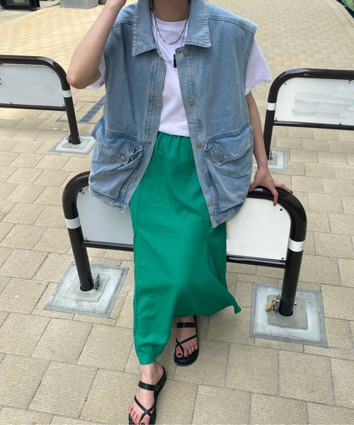 SpRay（スプレイ）の「ツイルポケ付ＢＩＧベスト（ベスト・レディース・ブラック/ブルー/グレー/ブラック×ブラック/ダークブラック・FREE）」の16枚目の写真