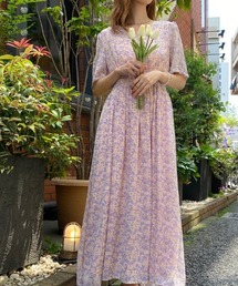 フラワーシフォンマキシワンピース