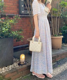 フラワーシフォンマキシワンピース