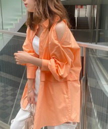 one after another NICE CLAUP | ワンポイント刺繍肩あきマルチWAYシャツ(シャツ/ブラウス)