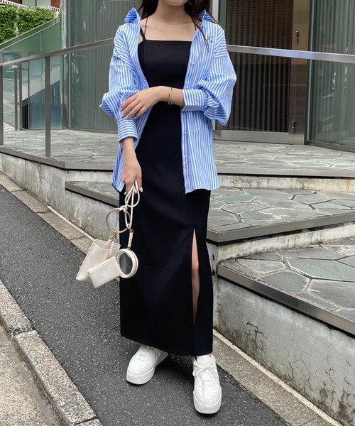 one after another NICE CLAUP(ワンアフターアナザーナイスクラップ)の「ワンポイント刺繍肩あきマルチWAYシャツ(シャツ/ブラウス・レディース・ピンク系/サックスブルー系/オフホワイト/オレンジ・FREE)」の17枚目の写真