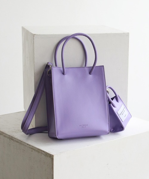 notch.(ノッチ)の「2WAY ミニトートバッグ(ショルダーバッグ・レディース・その他7/パープル/ブラック/グリーン・ONESIZE)」の3枚目の写真