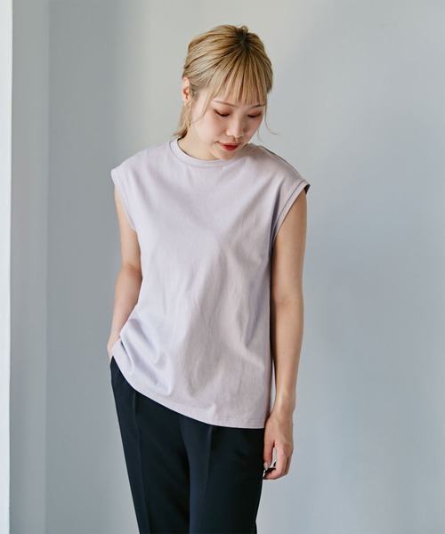 セール Lb 04 クルーネックフレンチスリーブtシャツ汗染み防止 Tシャツ カットソー Nano Universe ナノユニバース のファッション通販 Zozotown