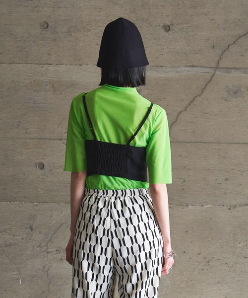 VACANCY(ヴァカンシー)の「ハーフスリーブシアーカラーインナー(Tシャツ/カットソー・レディース・ブラック/ライトグレー/ライトグリーン/ブルー/ライトブルー・FREE)」の17枚目の写真