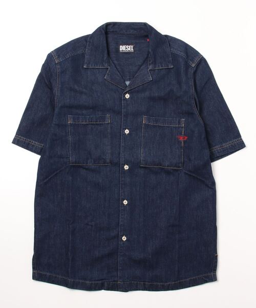 DIESEL（ディーゼル）の「メンズ シャツ デニム 半そで（シャツ/ブラウス・メンズ・インディゴブルー・SMALL/LARGE/X-LARGE/MEDIUM/XX-LARGE/X-SMALL）」の7枚目の写真