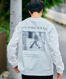 Manhattan Portage | 【別注】<Manhattan Portage×GLR> フォト プリント 長袖 カットソー ロンT(Tシャツ/カットソー)