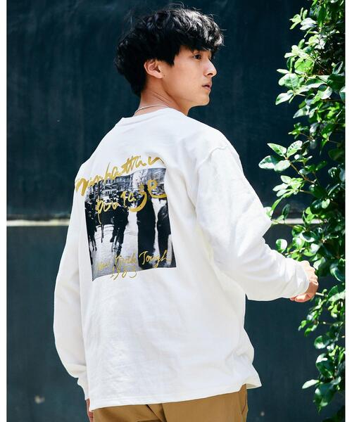 Manhattan Portage（マンハッタンポーテージ）の「【別注】＜Manhattan Portage×GLR＞ フォト プリント 長袖 カットソー ロンT（Tシャツ/カットソー・メンズ・ホワイト/その他1・S/M/L）」の2枚目の写真
