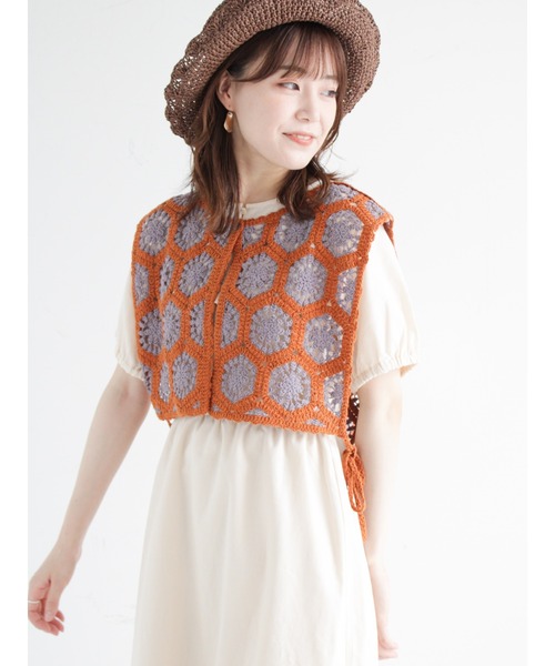 ehka sopo（エヘカソポ）の「チェック／無地アソートフリルワンピース（ワンピース・レディース・ベージュ/グリーン/キナリ・ﾌﾘ-）」の4枚目の写真