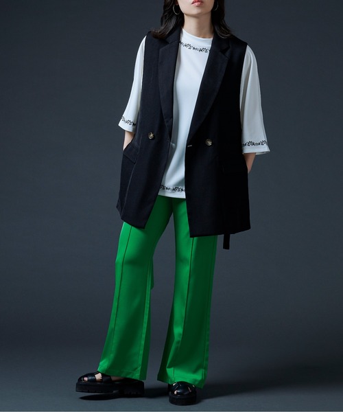 Ellno Loset(エルノロゼット)の「サイドベルトテーラードジレ(ベスト・メンズ・ブラック/ブルーグリーン・MEDIUM/LARGE)」の16枚目の写真