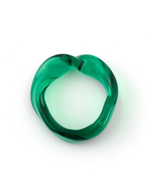 ANEMONE（アネモネ）の「カラーガラスリング[C]（リング・レディース・ベージュ/グリーン・FREE）」の9枚目の写真