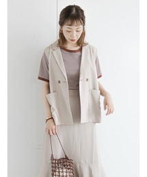 ehka sopo | ダブル釦テーラードジレ(セットアップ可)(ベスト)