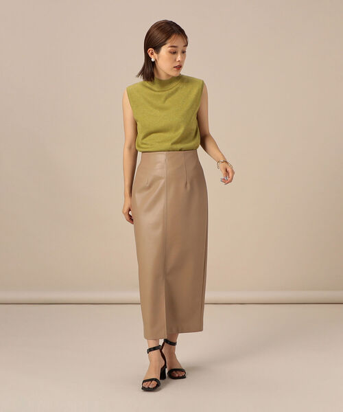 NOLLEY’S Sophi（ノーリーズソフィ）の「《手洗い可能》ラメハイネックノースリーブプルオーバーニット（ニット/セーター・レディース・ライトグリーン/ブラウン/ベージュ/ブラック・38/36）」の5枚目の写真
