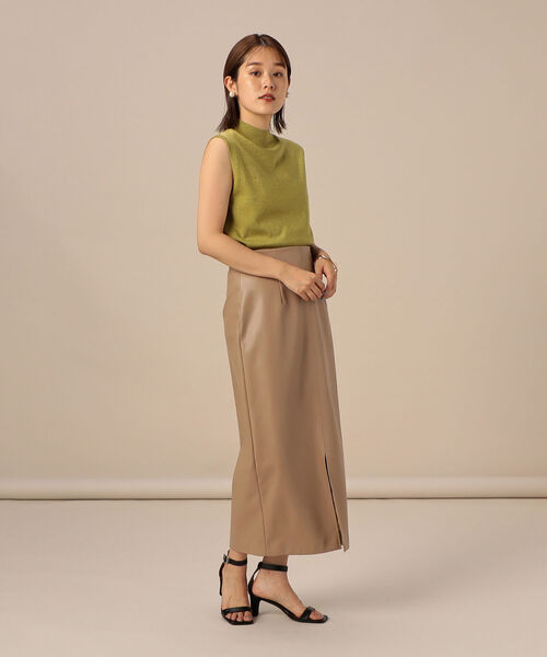 NOLLEY’S Sophi（ノーリーズソフィ）の「《手洗い可能》ラメハイネックノースリーブプルオーバーニット（ニット/セーター・レディース・ライトグリーン/ブラウン/ベージュ/ブラック・38/36）」の7枚目の写真
