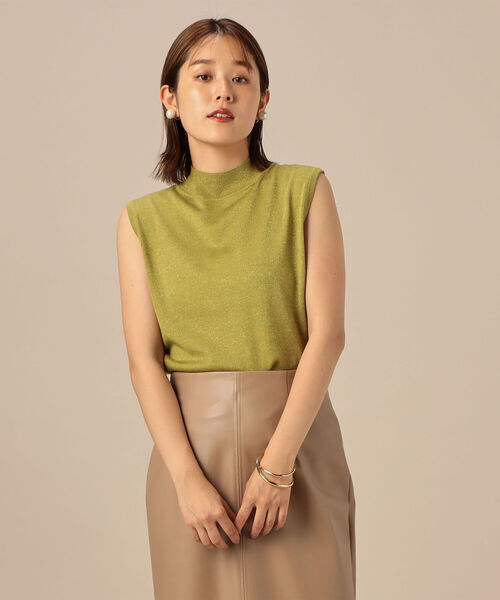 NOLLEY’S Sophi（ノーリーズソフィ）の「《手洗い可能》ラメハイネックノースリーブプルオーバーニット（ニット/セーター・レディース・ライトグリーン/ブラウン/ベージュ/ブラック・38/36）」の12枚目の写真