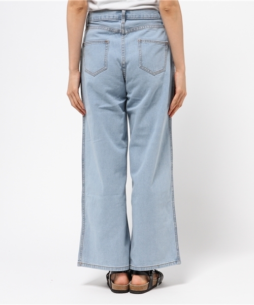 WEGO(ウィゴー)の「WEGO/デニムバギーパンツ(デニムパンツ・レディース・インディゴブルー/ライトインディゴブルー・MEDIUM/LARGE)」の5枚目の写真