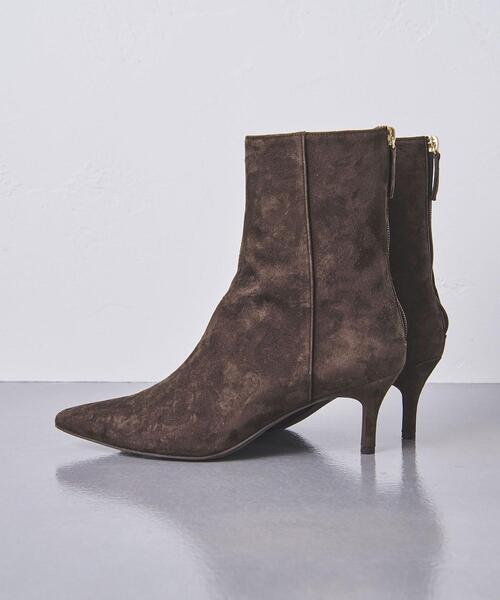 UNITED ARROWS(ユナイテッドアローズ)の「ポインテッド ショート ブーツ(ブーツ・レディース・ブラック/ダークブラウン・37/36h/38/35h/35/36/37h)」の3枚目の写真