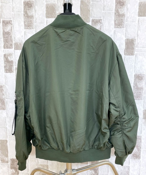 TopIsm（トップイズム）の「ドロップショルダー MA-1（MA-1・メンズ・ブラック/ネイビー/カーキ・M/L/XL）」の10枚目の写真