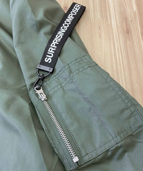 TopIsm（トップイズム）の「ドロップショルダー MA-1（MA-1・メンズ・ブラック/ネイビー/カーキ・M/L/XL）」の7枚目の写真