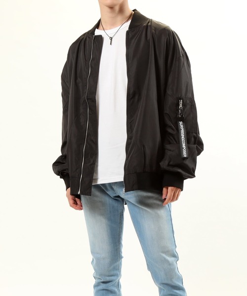 TopIsm（トップイズム）の「ドロップショルダー MA-1（MA-1・メンズ・ブラック/ネイビー/カーキ・M/L/XL）」の18枚目の写真