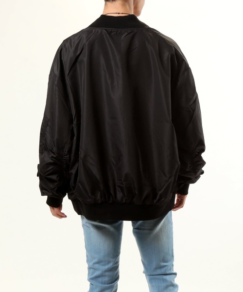 TopIsm（トップイズム）の「ドロップショルダー MA-1（MA-1・メンズ・ブラック/ネイビー/カーキ・M/L/XL）」の20枚目の写真