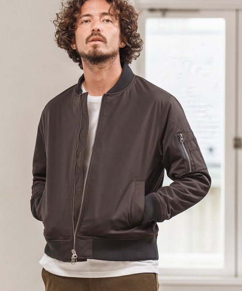 Magine(マージン)の「mj8742- THINSULATE MA-1 ジャケット(MA-1・メンズ・ベージュ/オリーブ/ブラック・46/48/44)」の13枚目の写真