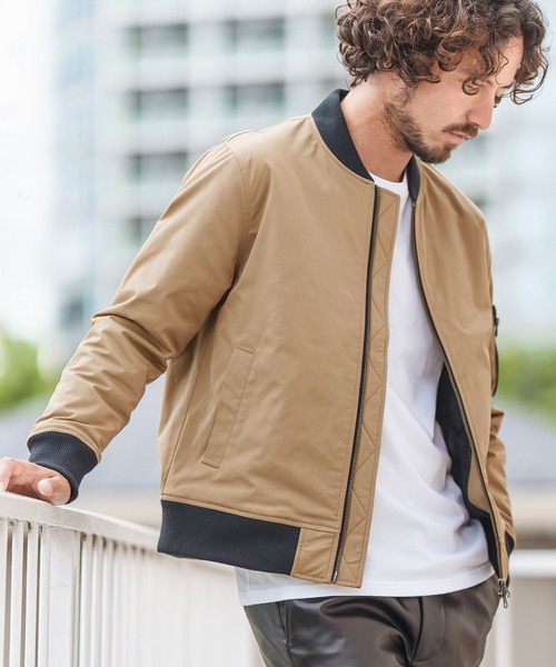 Magine(マージン)の「mj8742- THINSULATE MA-1 ジャケット(MA-1・メンズ・ベージュ/オリーブ/ブラック・46/48/44)」の4枚目の写真