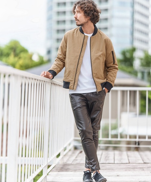 Magine(マージン)の「mj8742- THINSULATE MA-1 ジャケット(MA-1・メンズ・ベージュ/オリーブ/ブラック・46/48/44)」の17枚目の写真