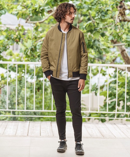 Magine(マージン)の「mj8742- THINSULATE MA-1 ジャケット(MA-1・メンズ・ベージュ/オリーブ/ブラック・46/48/44)」の5枚目の写真