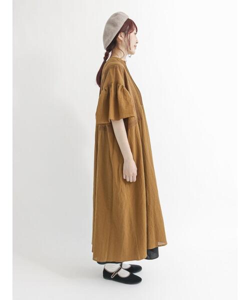 Samansa Mos2（サマンサ モスモス）の「ピンタックワンピース（ワンピース・レディース・ブラック/ベージュ/キャメル・ﾌﾘ-）」の18枚目の写真