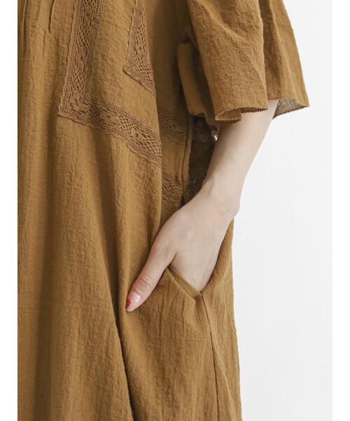 Samansa Mos2（サマンサ モスモス）の「ピンタックワンピース（ワンピース・レディース・ブラック/ベージュ/キャメル・ﾌﾘ-）」の14枚目の写真