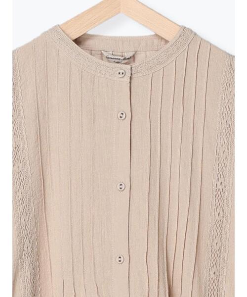 Samansa Mos2（サマンサ モスモス）の「ピンタックワンピース（ワンピース・レディース・ブラック/ベージュ/キャメル・ﾌﾘ-）」の9枚目の写真