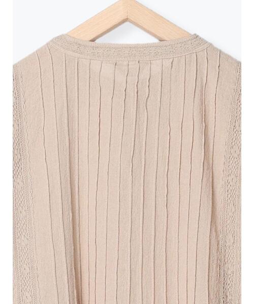 Samansa Mos2（サマンサ モスモス）の「ピンタックワンピース（ワンピース・レディース・ブラック/ベージュ/キャメル・ﾌﾘ-）」の6枚目の写真