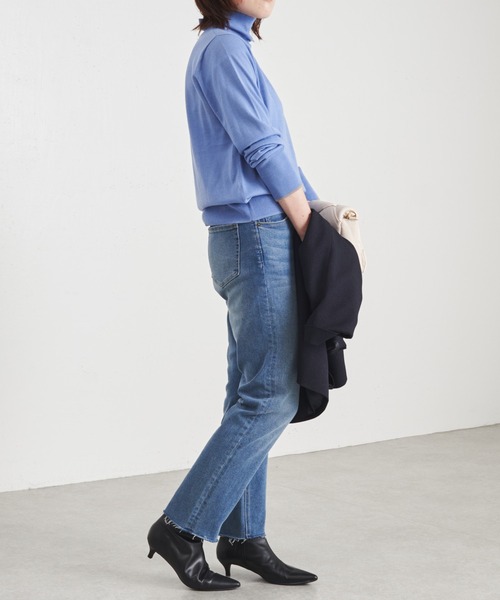 COLLAGE GALLARDAGALANTE（コラージュガリャルダガランテ）の「ハイゲージタートルニット/手洗い可（ニット/セーター・レディース・ホワイト/グレー/サックスブルー/ピンク・FREE）」の17枚目の写真