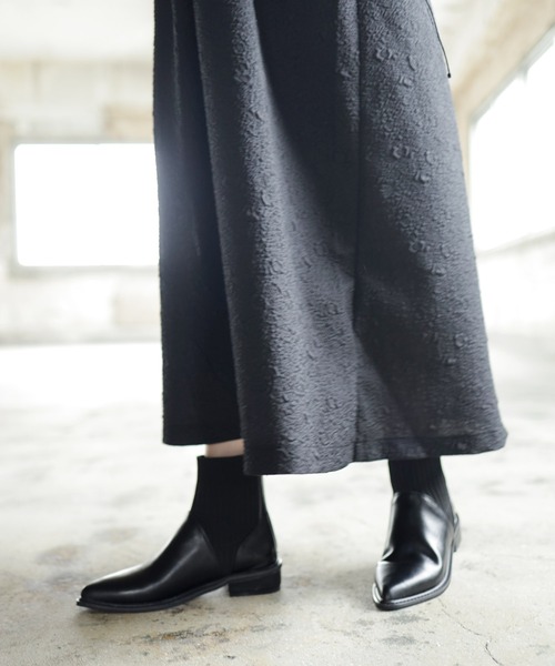 SESTO(セスト)の「ニットコンビローヒールショートブーツ(ブーツ・レディース・ブラック・LL/3L/S/M/L)」の15枚目の写真