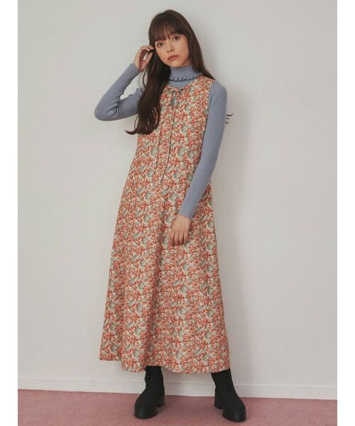 merry jenny（メリージェニー）の「tulipリボンワンピース（ワンピース・レディース・ピンク/オレンジ/パープル・FREE）」の3枚目の写真