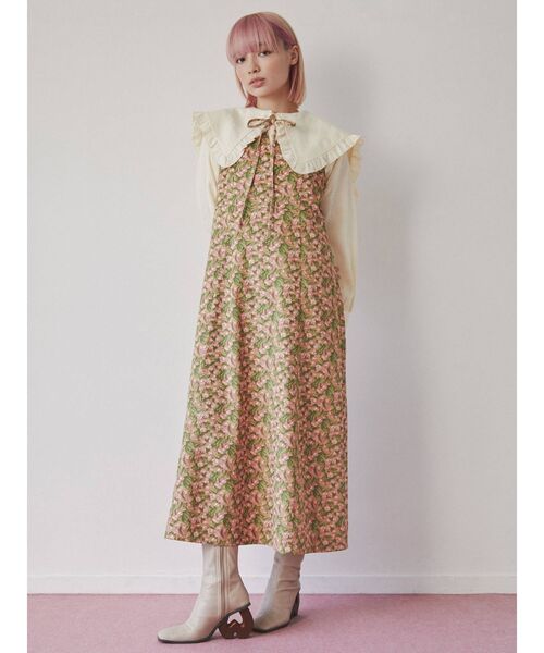 merry jenny（メリージェニー）の「tulipリボンワンピース（ワンピース・レディース・ピンク/オレンジ/パープル・FREE）」の7枚目の写真