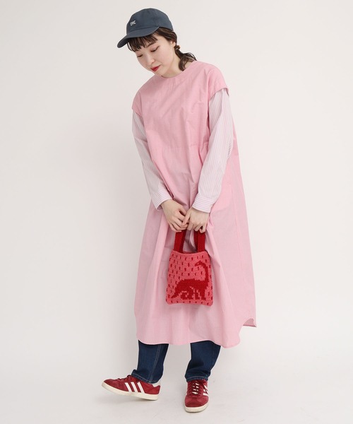 I am I in fact...（アイアムアイインファクト）の「DINOSAUR JQ WOOL BAG（ハンドバッグ・レディース・ブラック/ピンク/グリーン・FREE）」の12枚目の写真